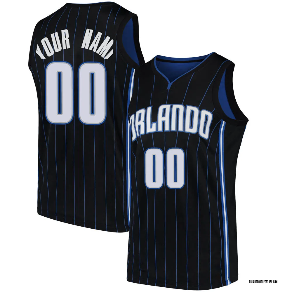 Black Custom Youth Swingman Orlando Magic Jersey - Statement Edition