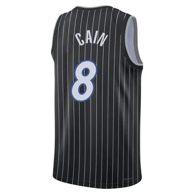 Black Jamal Cain Men's Swingman Orlando Magic 2024/25 Statement Edition Jersey