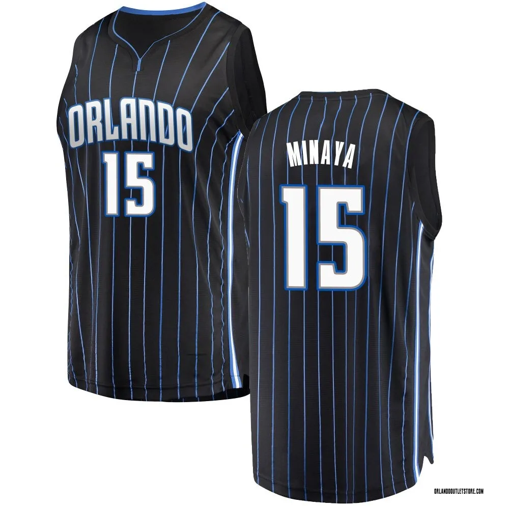 Black Justin Minaya Men's Fast Break Orlando Magic Jersey - Statement Edition
