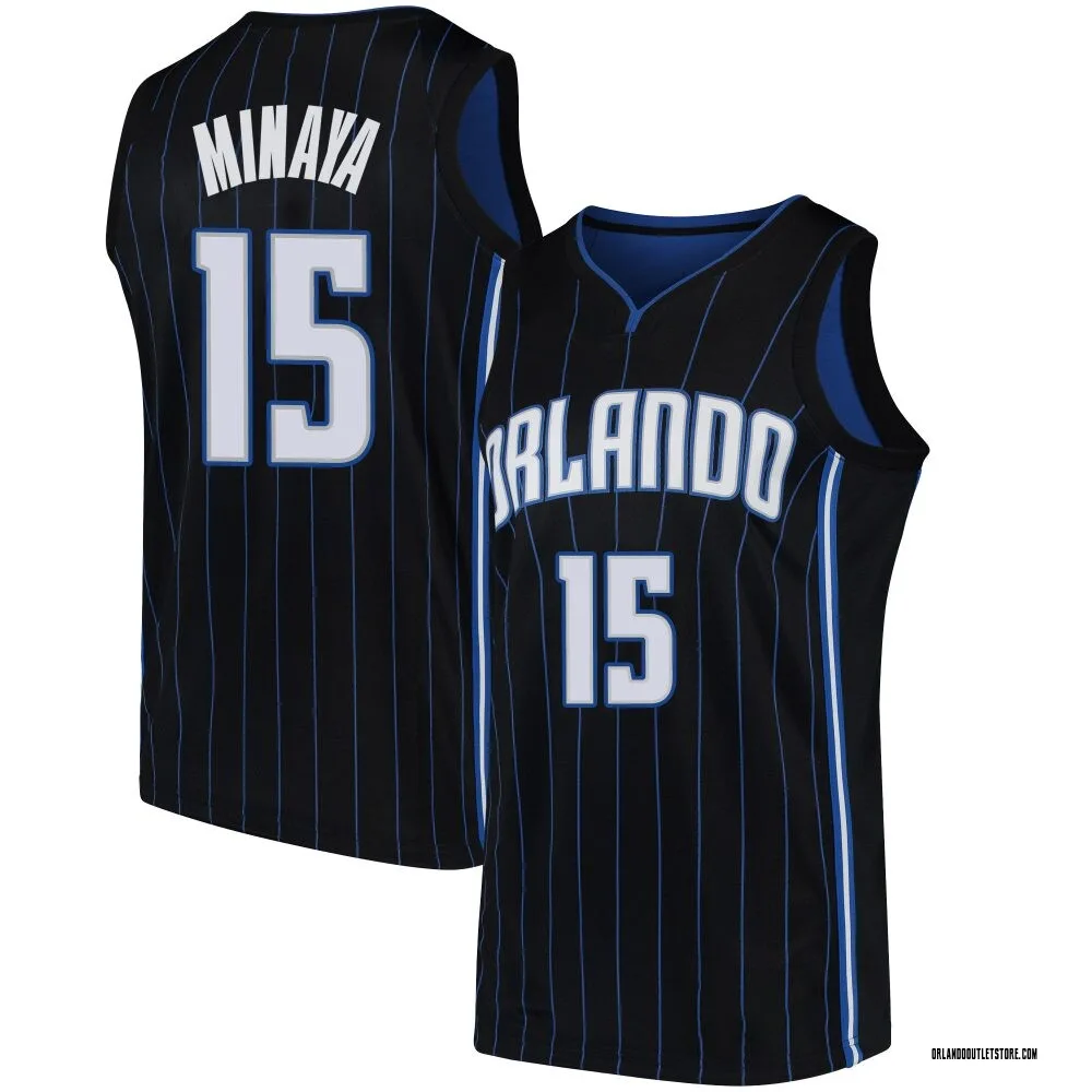 Black Justin Minaya Men's Swingman Orlando Magic Jersey - Statement Edition