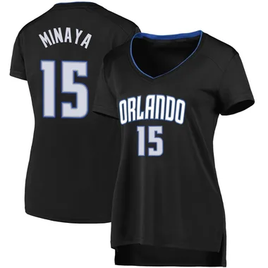 Black Justin Minaya Women's Fast Break Orlando Magic 2019 Jersey - Icon Edition