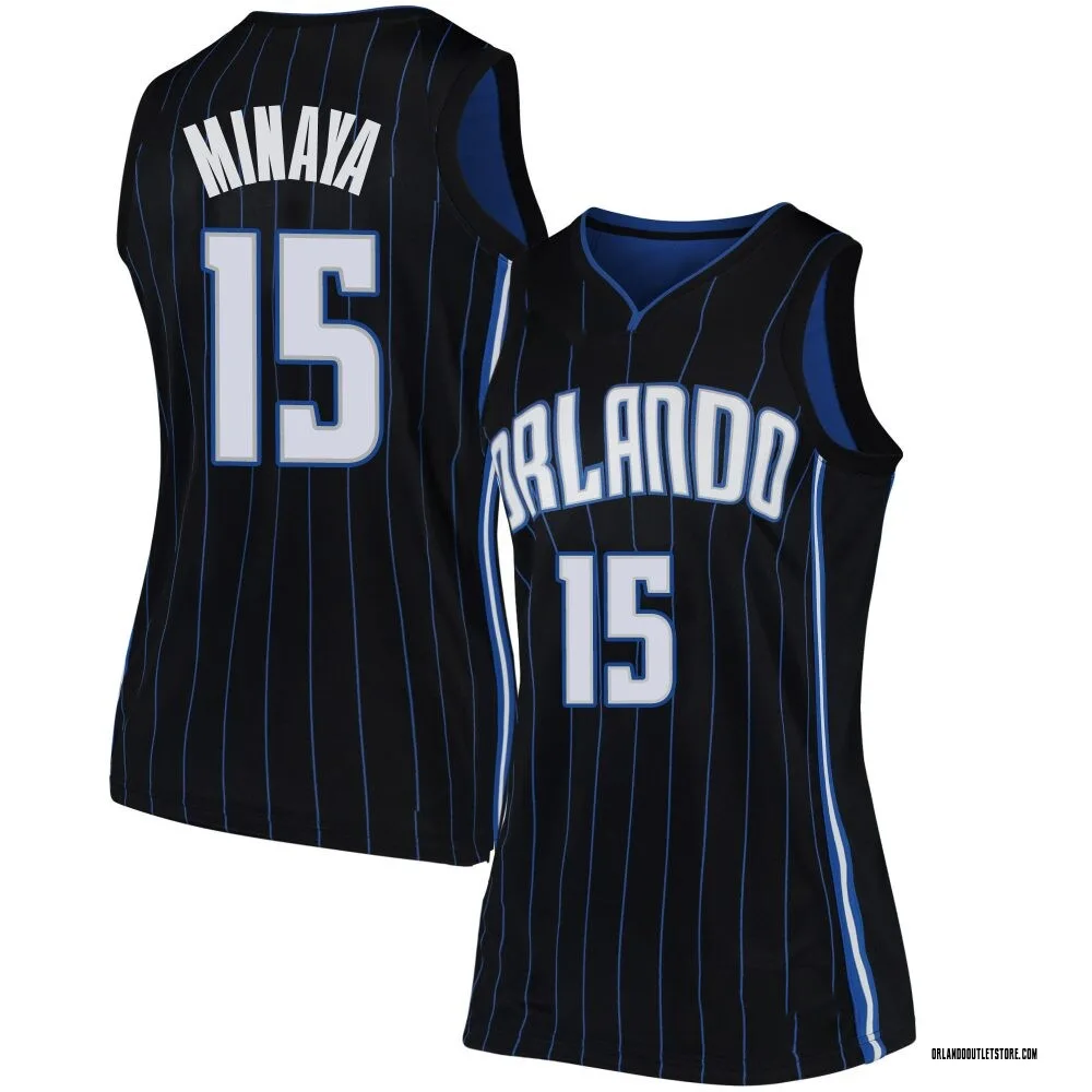 Black Justin Minaya Women's Swingman Orlando Magic Jersey - Statement Edition