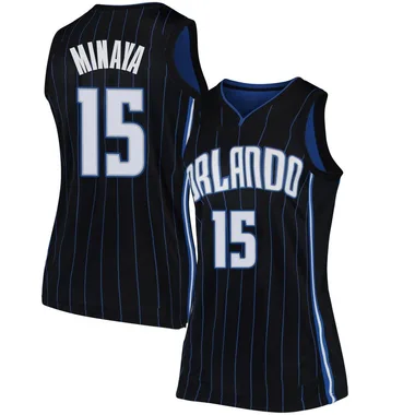 Black Justin Minaya Women's Swingman Orlando Magic Jersey - Statement Edition