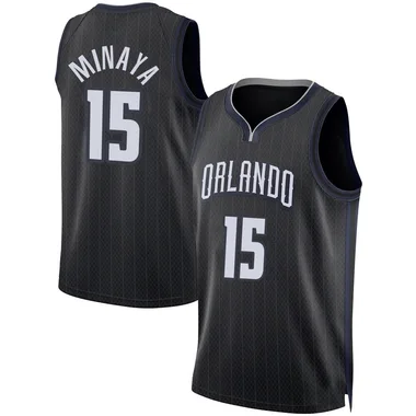 Black Justin Minaya Youth Swingman Orlando Magic 2022/23 City Edition Jersey