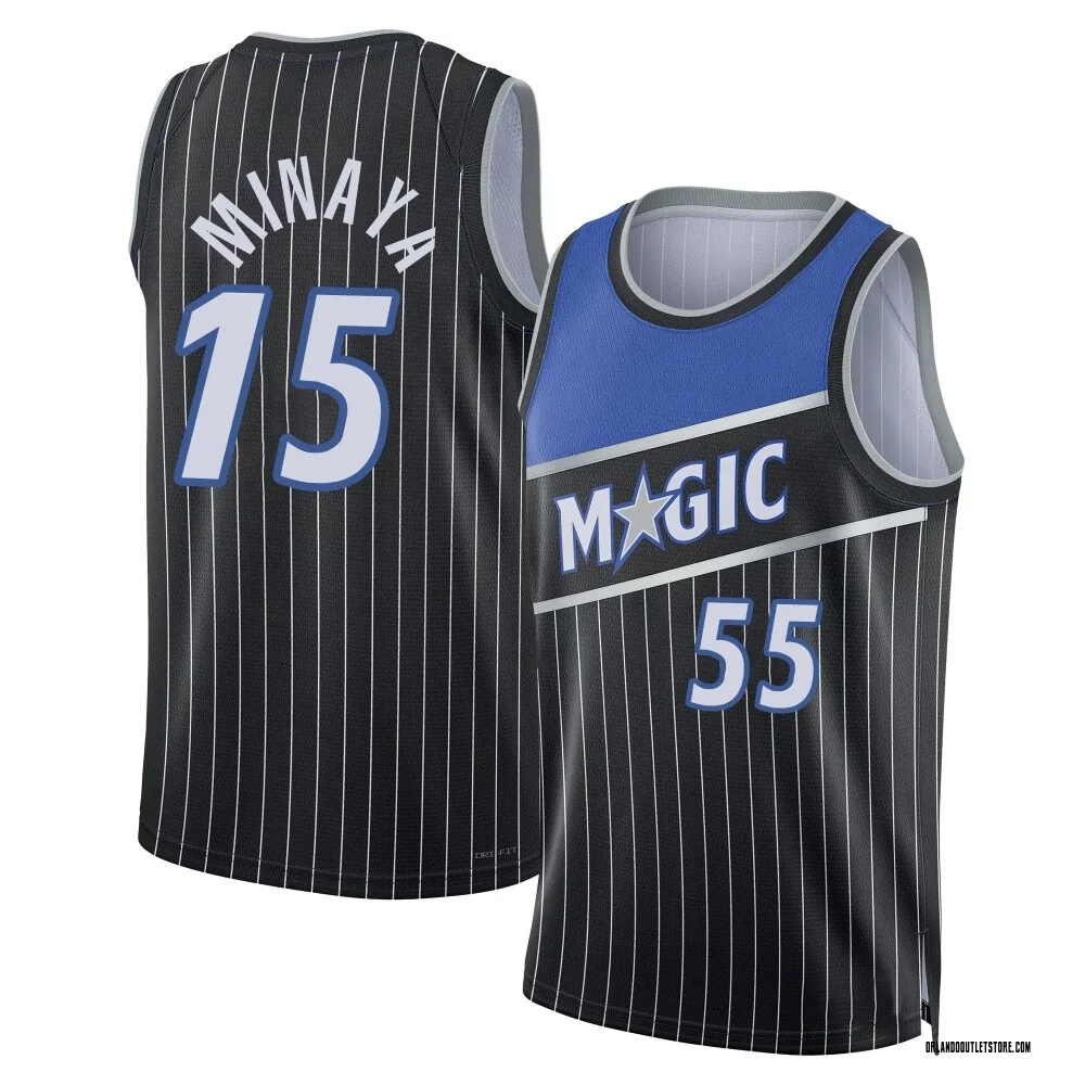 Black Justin Minaya Youth Swingman Orlando Magic 2024/25 Statement Edition Jersey
