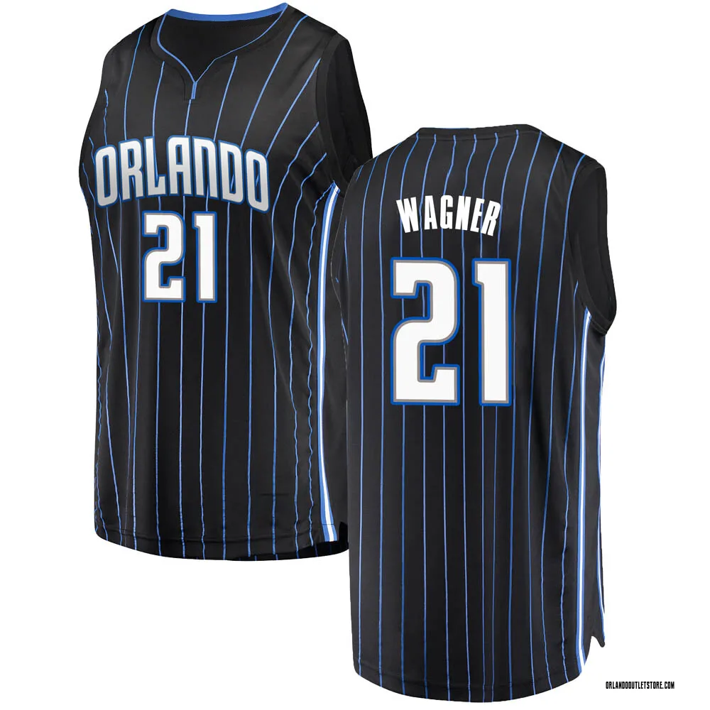 Black Moritz Wagner Men's Fast Break Orlando Magic Jersey - Statement Edition