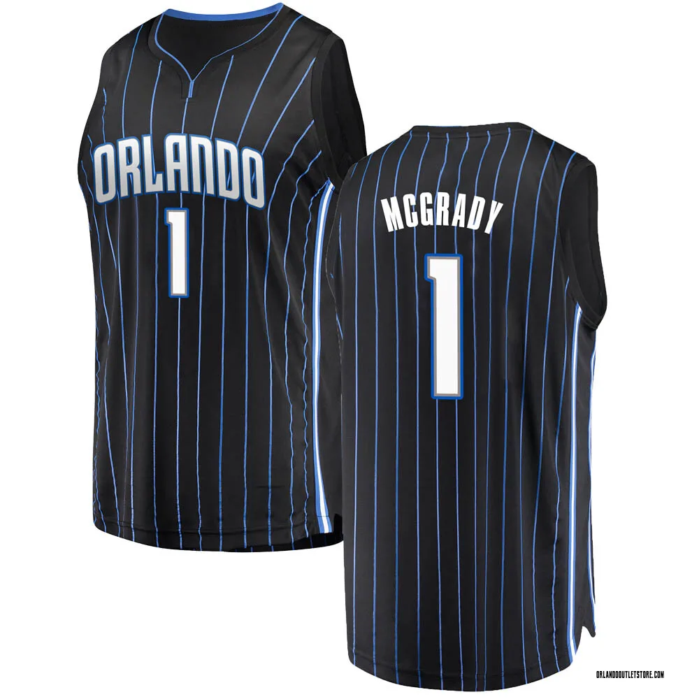 Black Tracy Mcgrady Men's Fast Break Orlando Magic Jersey - Statement Edition