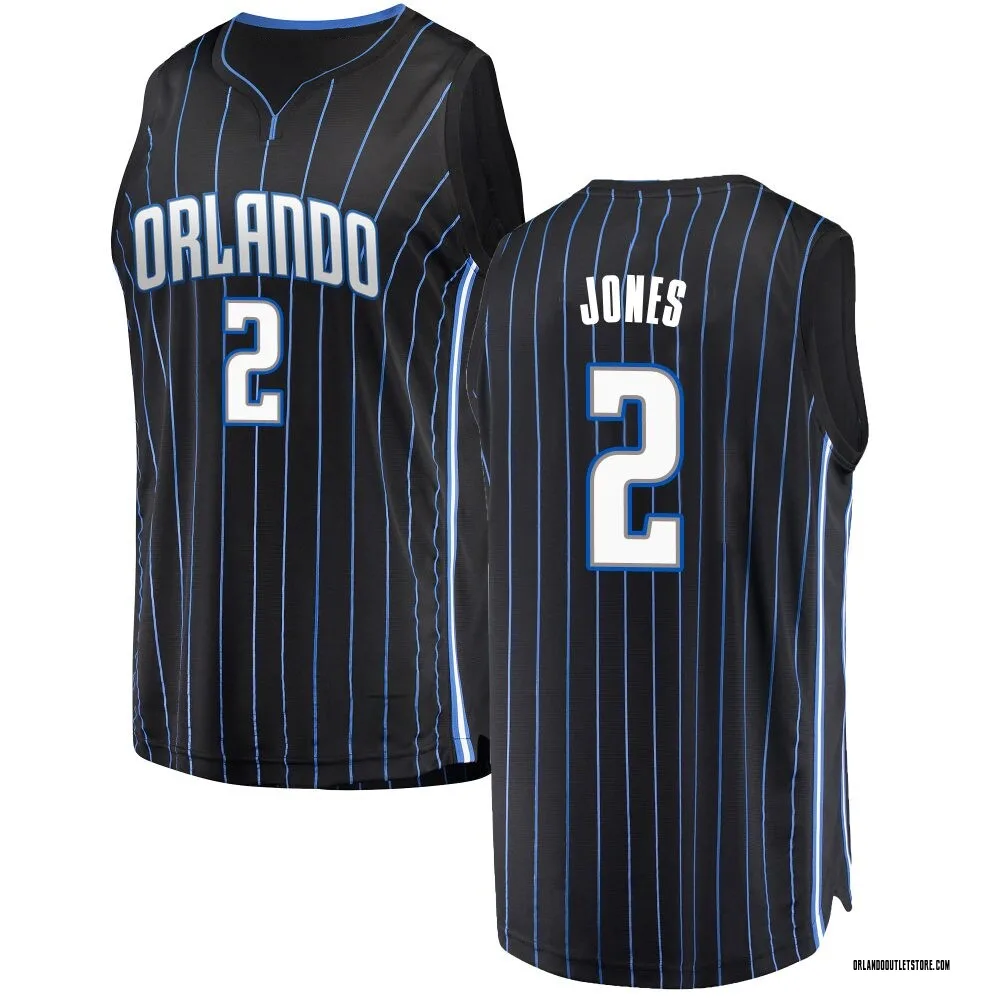 Black Tyus Jones Men's Fast Break Orlando Magic Jersey - Statement Edition