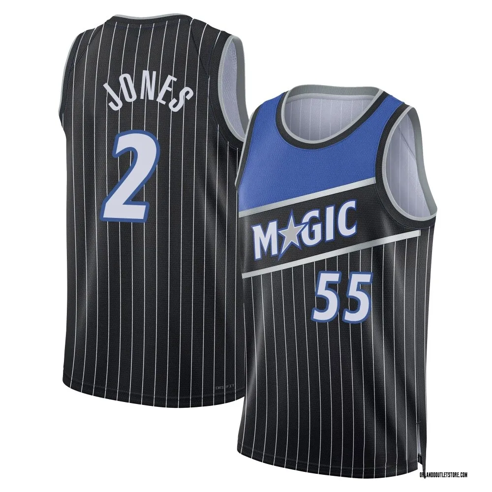 Black Tyus Jones Youth Swingman Orlando Magic 2024/25 Statement Edition Jersey