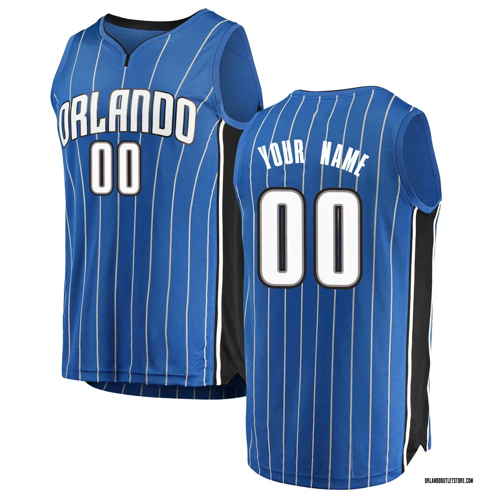 Blue Custom Men's Fast Break Orlando Magic Jersey - Icon Edition