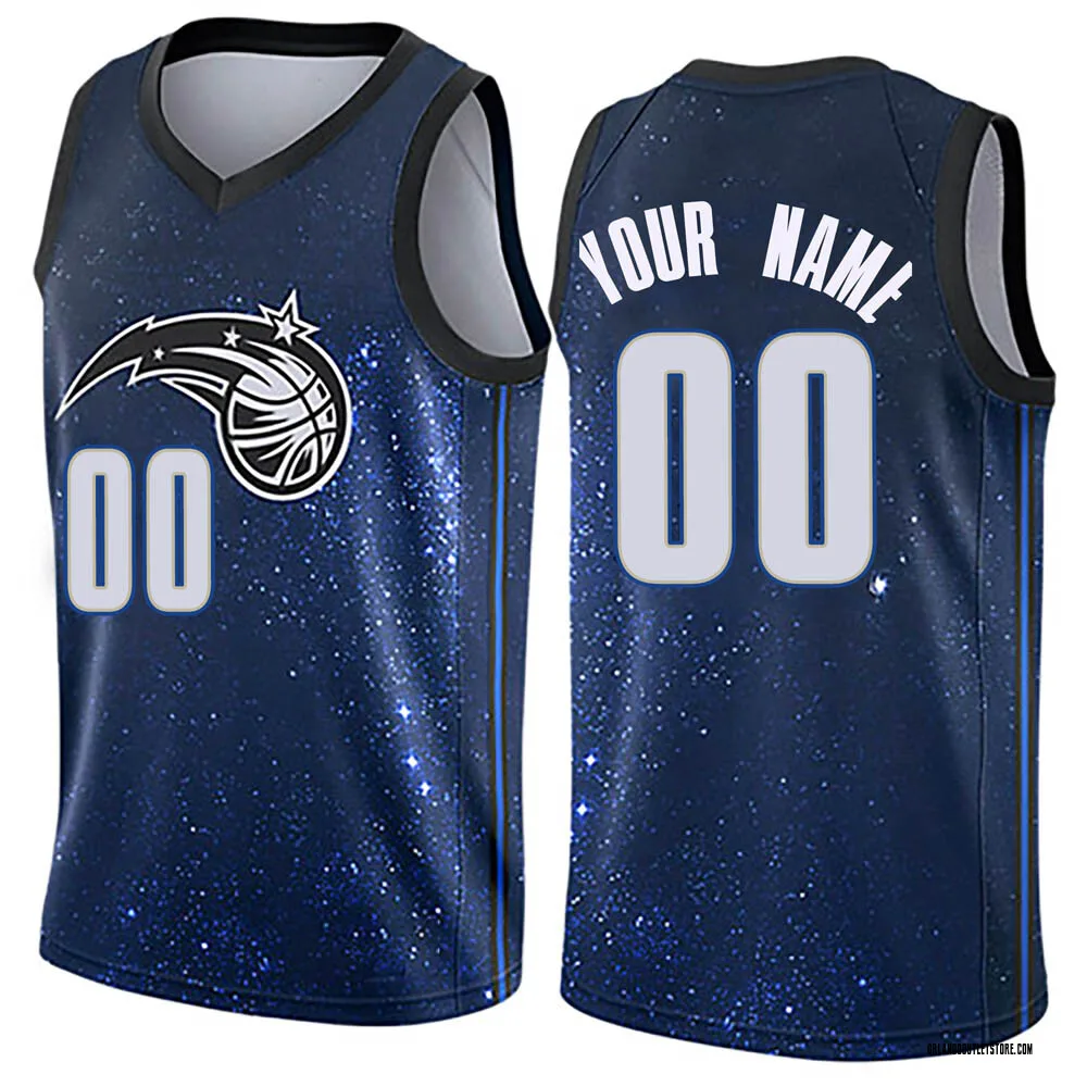 Blue Custom Men's Swingman Orlando Magic Jersey - City Edition