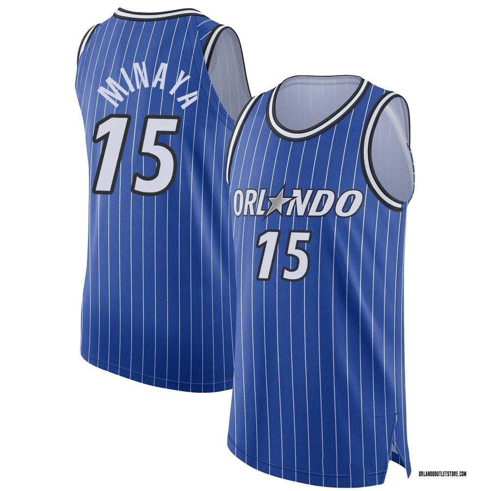 Blue Justin Minaya Men's Authentic Orlando Magic 2024/25 Icon Edition Jersey