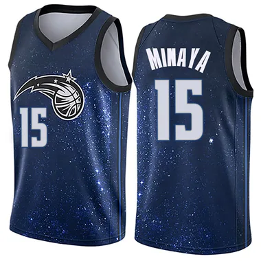 Blue Justin Minaya Men's Swingman Orlando Magic Jersey - City Edition