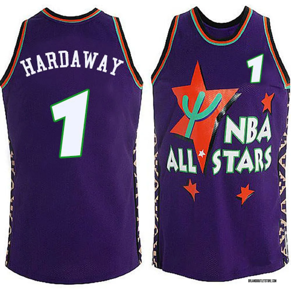 Blue Penny Hardaway Men's Authentic Orlando Magic 1995 All Star Throwback Jersey