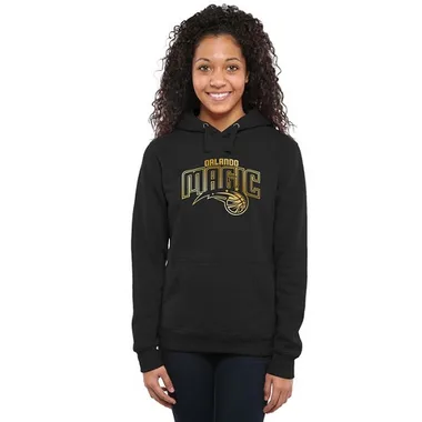 Gold Women's Orlando Magic Collection Ladies Pullover Hoodie - Black