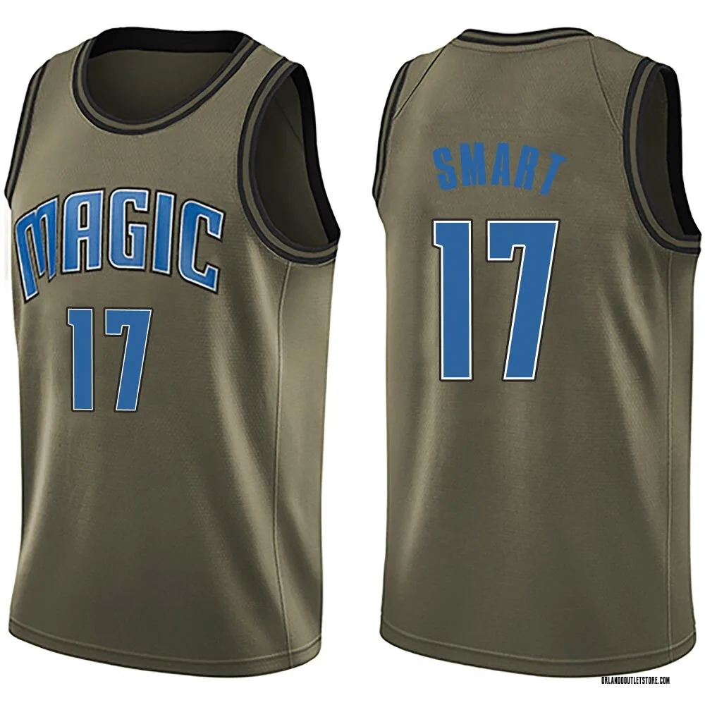 Green Javonte Smart Men's Swingman Orlando Magic Salute to Service Jersey
