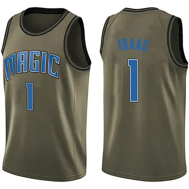 Green Jonathan Isaac Youth Swingman Orlando Magic Salute to Service Jersey