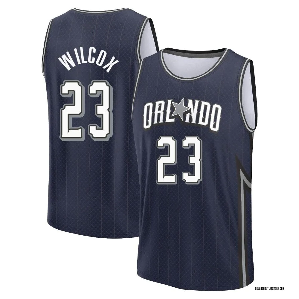 Navy C.J. Wilcox Men's Fast Break Orlando Magic 2023/24 City Edition Jersey