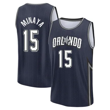 Navy Justin Minaya Men's Fast Break Orlando Magic 2023/24 City Edition Jersey