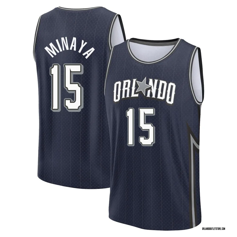 Navy Justin Minaya Youth Fast Break Orlando Magic 2023/24 City Edition Jersey