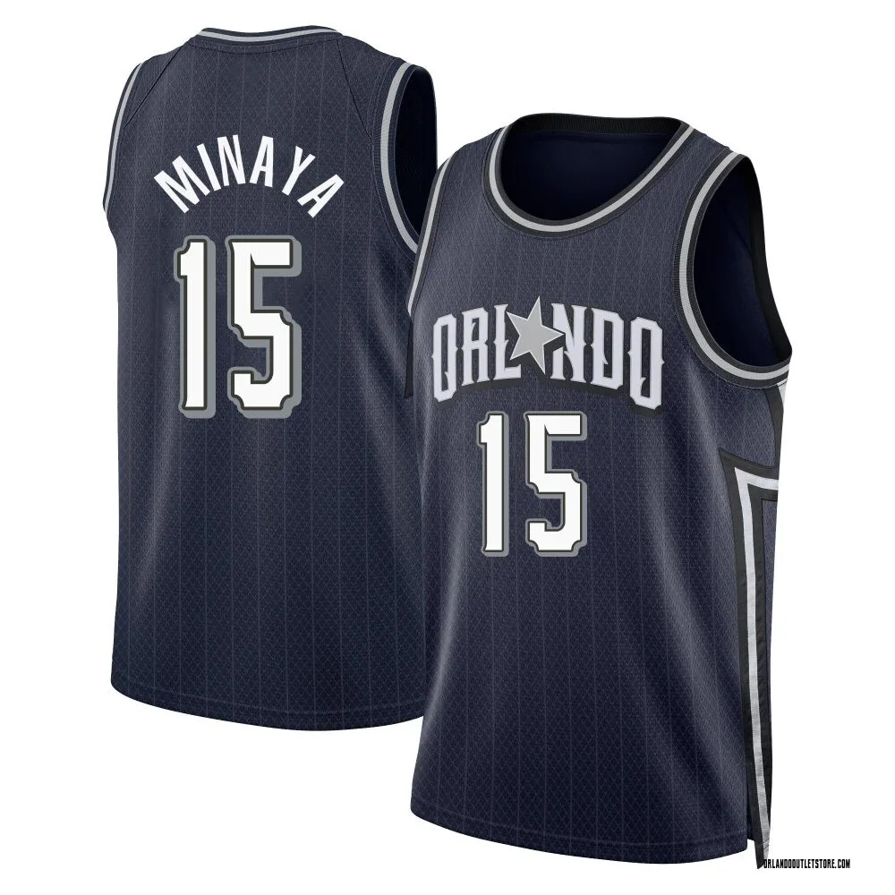Navy Justin Minaya Youth Swingman Orlando Magic 2023/24 City Edition Jersey