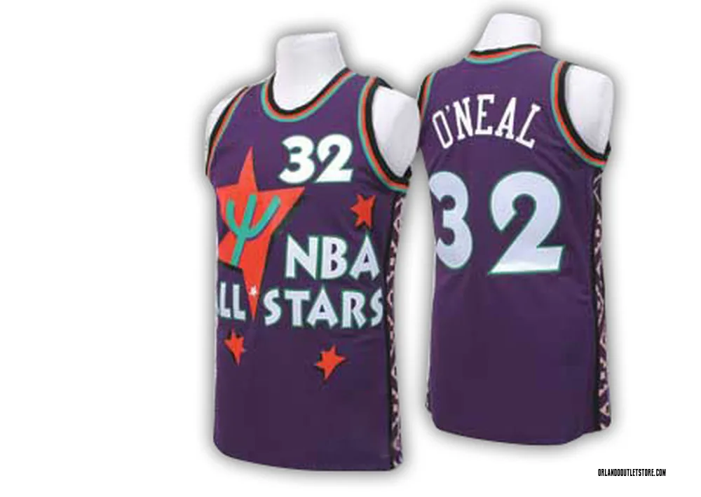 Purple Shaquille O'Neal Men's Authentic Orlando Magic 1995 All Star Throwback Jersey