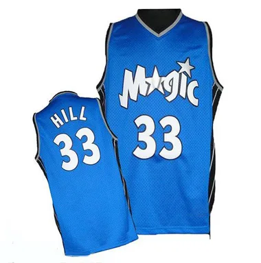 Royal Blue Grant Hill Men's Authentic Orlando Magic Throwback Jersey