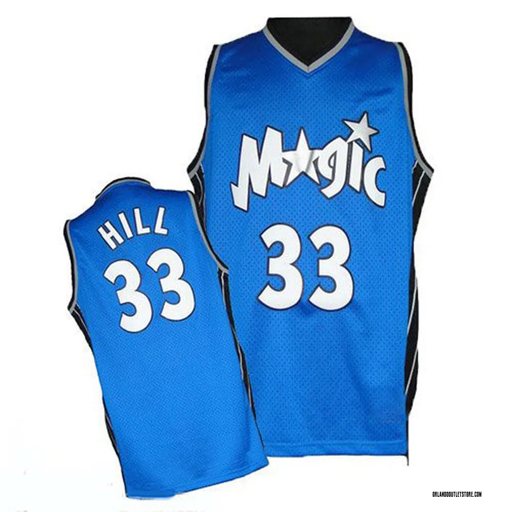 Royal Blue Grant Hill Men's Swingman Orlando Magic Throwback Jersey