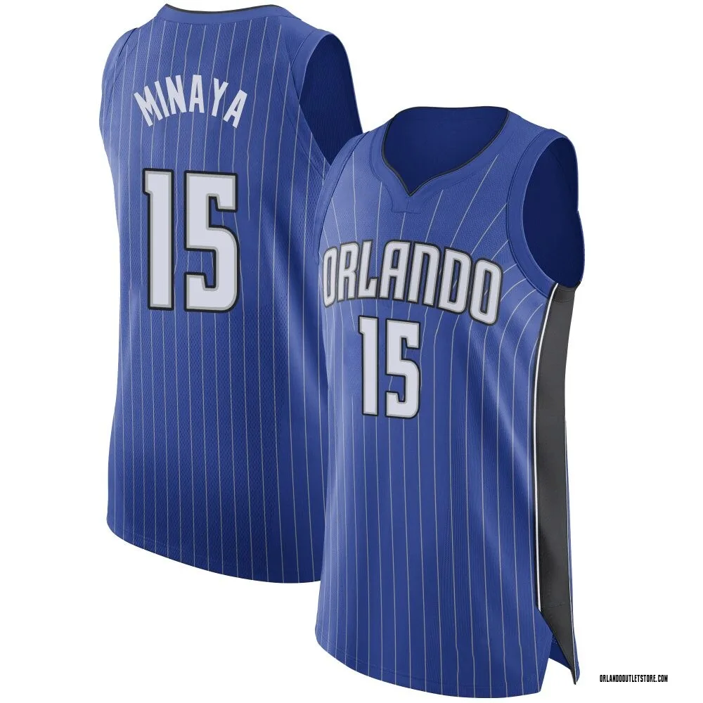 Royal Justin Minaya Men's Authentic Orlando Magic Jersey - Icon Edition