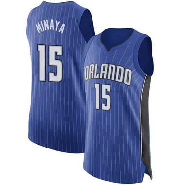 Royal Justin Minaya Men's Authentic Orlando Magic Jersey - Icon Edition