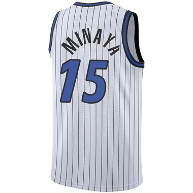 White Justin Minaya Men's Swingman Orlando Magic 2024/25 Association Edition Jersey